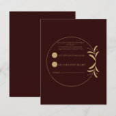Royal Deep Burgundy Personalized  RSVP Card Karte (Vorne/Hinten)