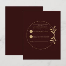 Royal Deep Burgundy Personalized  RSVP Card
