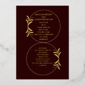 Royal Deep Burgundy Personalized wedding Folieneinladung (Vorderseite)