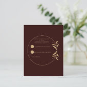Royal Deep Burgundy RSVP Card (Stehend Vorderseite)