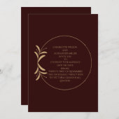 Royal Deep Burgundy Save the Date Card Einladung (Vorne/Hinten)