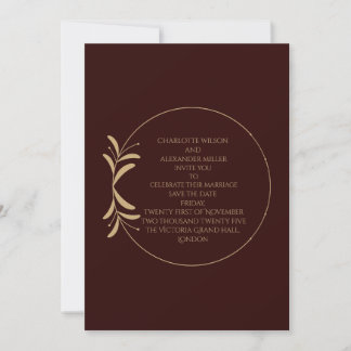 Royal Deep Burgundy Save the Date Card Einladung