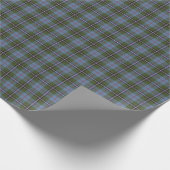 Royal Deeside Scotland Tartan Light Blue Kariert Geschenkpapier (Ecke)