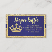 Royal Diaper Raffle Ticket für Babydusche