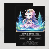 Royal Digital Princess Birthday Einladung (Vorne/Hinten)