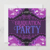 Royal Diva Lila Graduation Party Einladungen (Vorderseite)