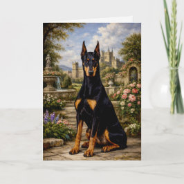 Royal Doberman Garden Card Karte