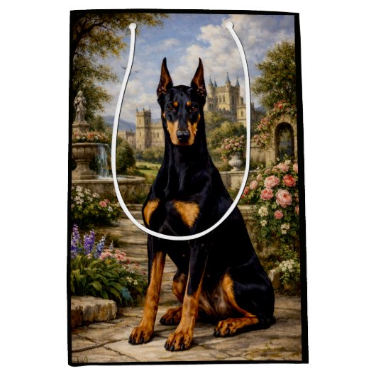 Royal Doberman Garden  Mittlere Geschenktüte (Vorderseite)