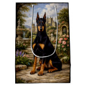 Royal Doberman Garden  Mittlere Geschenktüte (Rückseite)