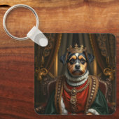 Royal Dog Portrait Schlüsselanhänger | Noble Pet K (Vorderseite)