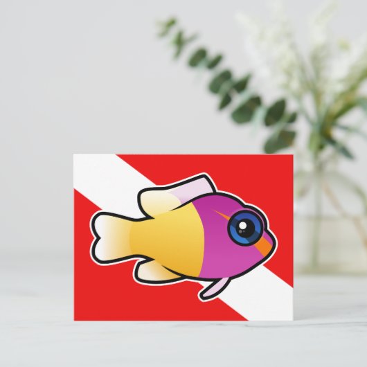 Royal Dottyback Dive Flag Postkarte (Stehend Vorderseite)