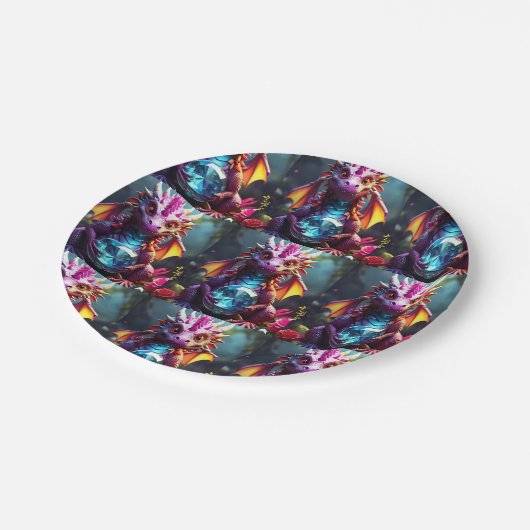 Royal Dragon Pappteller (Schrägansicht)