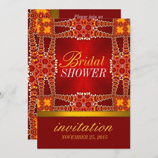 Royal Eastern Bohemisch Brautparty Party Invites Einladung (Vorne/Hinten)