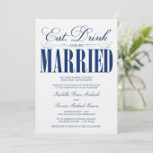 Royal Eat, Drinks & Be Verheiratet | Einladung zur (Stehend Vorderseite)