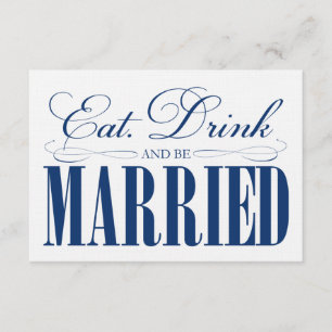 Royal Eat, Drinks & Be Verheiratet   Einschließung Begleitkarte