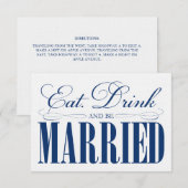 Royal Eat, Drinks & Be Verheiratet | Einschließung Begleitkarte (Vorne/Hinten)
