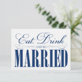 Royal Eat, Drinks & Be Verheiratet | Einschließung Begleitkarte (Stehend Vorderseite)