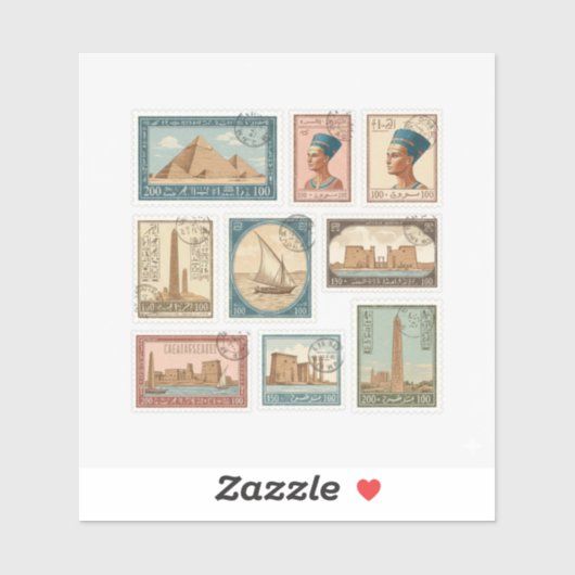 Royal Egypt Stamp Collection Aufkleber (Blatt)
