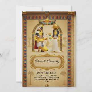 Royal Egyptian Wedding Invitation – Elegant Pharao Einladung