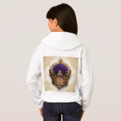 "Royal Elegance: Hoodie with Crown Design" (Schwarz voll)