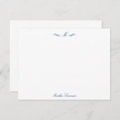 Royal Elegane Luxury Navy Blue Personalisiert Mitteilungskarte (Vorne/Hinten)