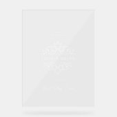 Royal, elegant, "Best-Day-Ever" Hochzeit Acrylschild (Vorderseite)