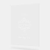 Royal, elegant, "Best-Day-Ever" Hochzeit Acrylschild (Winkel)