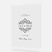 Royal, elegant, "Best-Day-Ever" Hochzeit Acrylschild (Winkel)