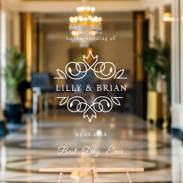 Royal, elegant, "Best-Day-Ever" Hochzeit Acrylschild