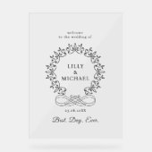 Royal, elegant, "Best-Day-Ever" Hochzeit Acrylschild (Vorderseite)