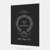 Royal, elegant, "Best-Day-Ever" Hochzeit Acrylschild (Winkel)