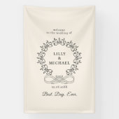 Royal, elegant, "Best-Day-Ever" Hochzeit Banner (Vertikal)