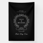 Royal, elegant, "Best-Day-Ever" Hochzeit Banner (Vertikal)