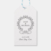 Royal, elegant, "Best-Day-Ever" Hochzeit Geschenkanhänger (Vorderseite)