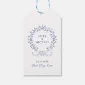 Royal, elegant, "Best-Day-Ever" Hochzeit Geschenkanhänger (Vorderseite)