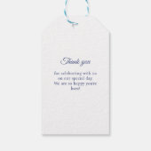 Royal, elegant, "Best-Day-Ever" Hochzeit Geschenkanhänger (Rückseite)