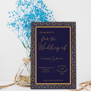 Royal Elegant Blue and Gold Wedding