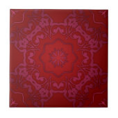 Royal Elegant Classic Luxury Red Damask Muster Fliese (Vorderseite)