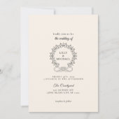 Royal, Elegant, Hochzeit Einladung (Vorderseite)