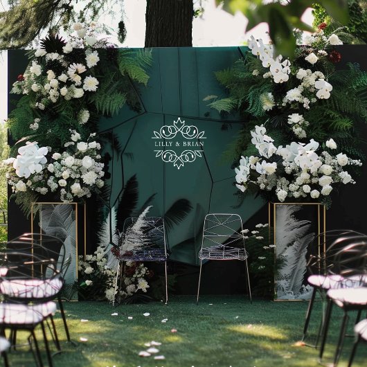 Royal, Elegant, Hochzeit Fensteraufkleber