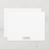 Royal Elegant Luxury Classic Black Personalisiert Mitteilungskarte (Vorne/Hinten)