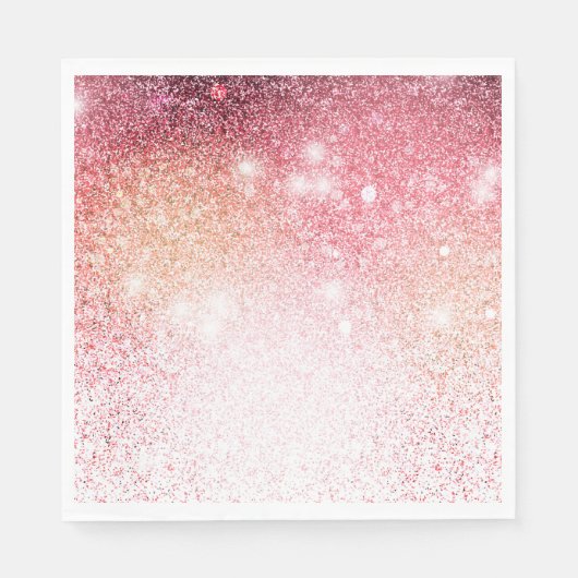 Royal Elegant Pink Glitzer Serviette (Vorderseite)