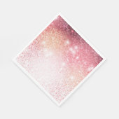 Royal Elegant Pink Glitzer Serviette (Ecke)