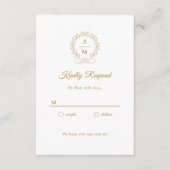 Royal, Elegant, Wedding RSVP Begleitkarte (Vorderseite)
