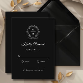 Royal, Elegant, Wedding RSVP Begleitkarte