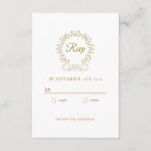 Royal, Elegant, Wedding RSVP Begleitkarte (Vorderseite)