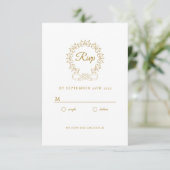 Royal, Elegant, Wedding RSVP Begleitkarte (Stehend Vorderseite)