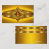 Royal Elegant Yellow Gold Rich Verziert Jewel Visitenkarte (Vorne/Hinten)