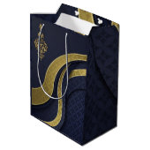 Royal elegante Luxury Mittlere Geschenktüte (Rückseite Schrägansicht)