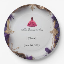 Royal Eleganto Quinceñera Lila und Gold Party